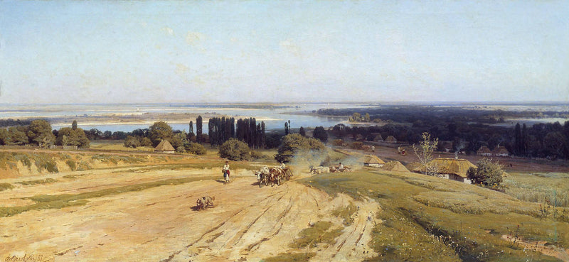 Ukrainian landscape by Volodymyr Orlovsky, Oil Painting Reproduction