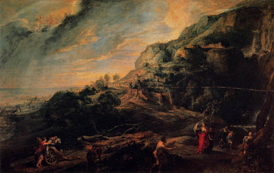 Ulysses and Nausicaa on the Island of the Phaeacians in living room