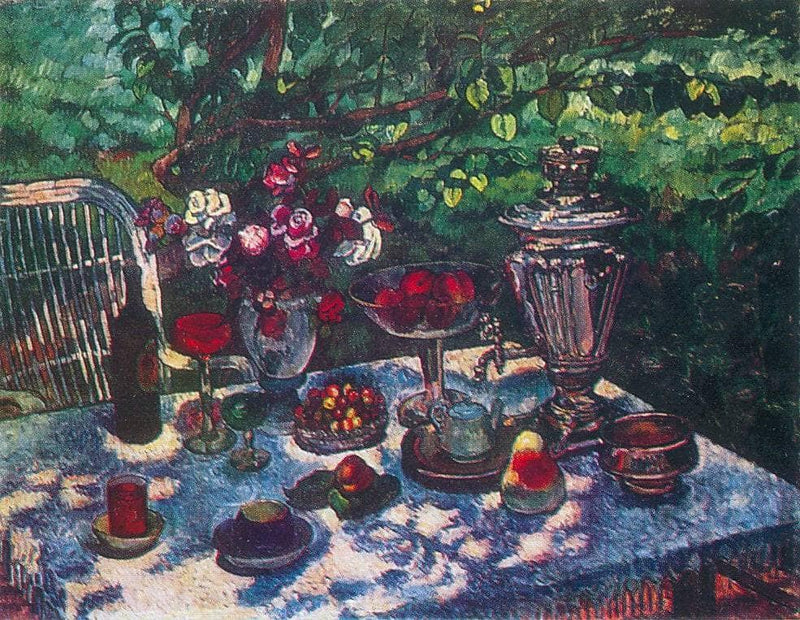 Uncleared table by Ilya Mashkov — Oil Painting Reproduction