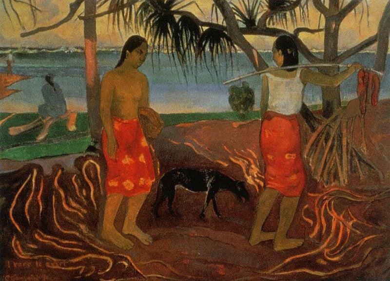 Under the Pandanus by Paul Gauguin — Oil Painting Reproduction