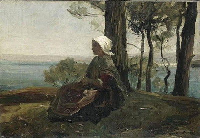 Under the pine tree in entryway