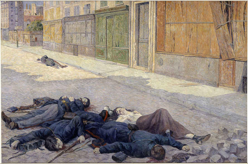 Une Rue De Paris En Mai 1871 by Maximilien Luce — Oil Painting Reproduction