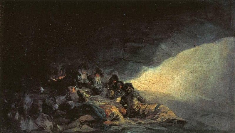 Vagabonds Resting in a Cave by Francisco Goya — Oil Painting Reproduction
