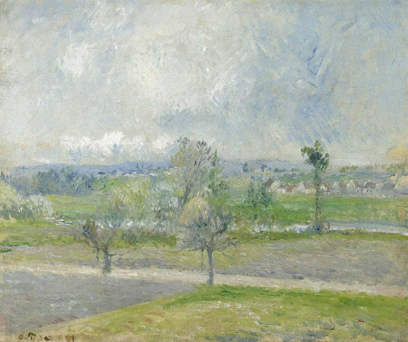 Valhermeil near Oise, Rain effect by Camille Pissarro — Oil Painting Reproduction