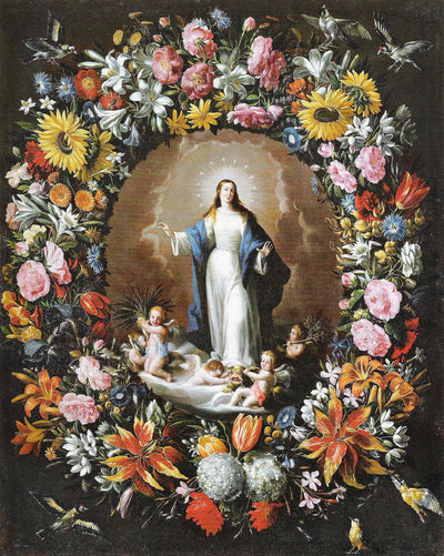 Garland With The Immaculate Conception in bedroom