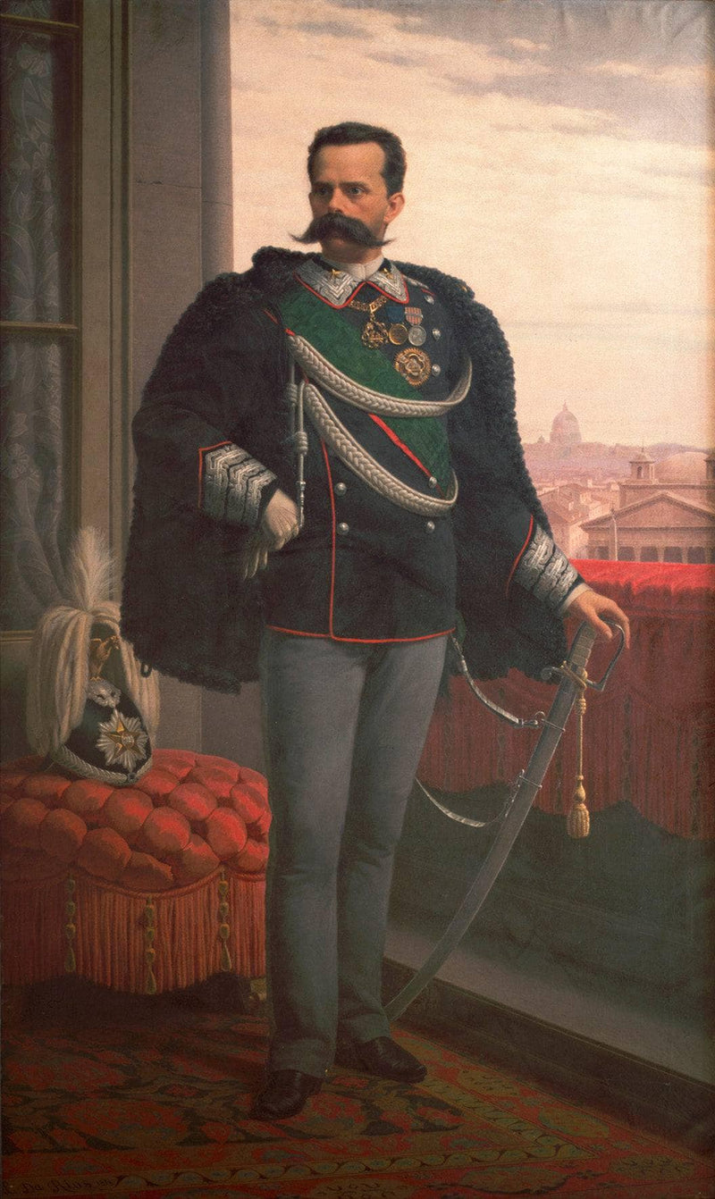 Portrait of King Umberto I of Italy by Luigi Da Rios — Oil Painting Reproduction