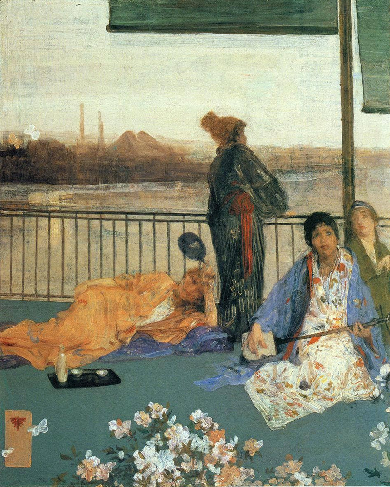 Variations in Flesh Colour and GreenâThe Balcony by James McNeill Whistler — Oil Painting Reproduction