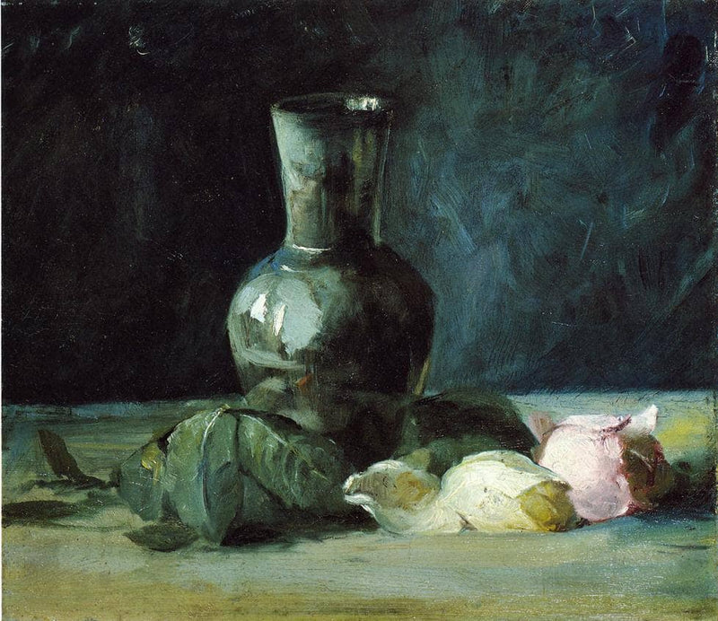 Vase and Roses by Julian Alden Weir — Oil Painting Reproduction