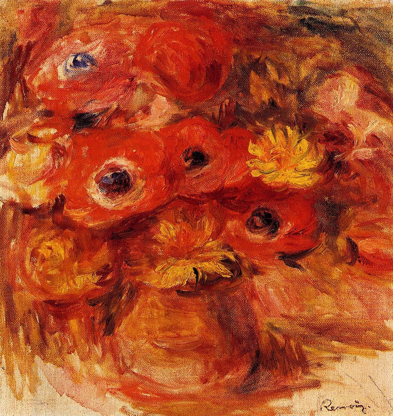 Vase of Anemones by Pierre-Auguste Renoir — Oil Painting Reproduction