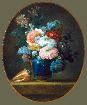 Vase of Flowers by Anne Vallayer-Coster — Oil Painting Reproduction