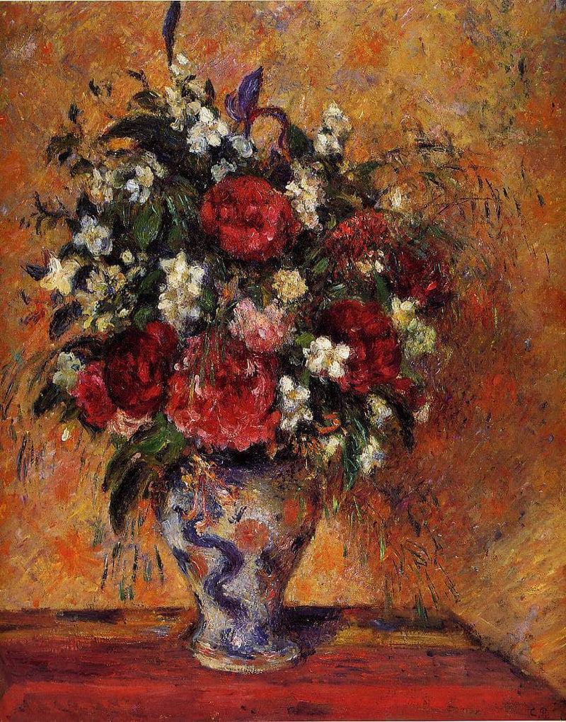 Vase of Flowers by Camille Pissarro — Oil Painting Reproduction