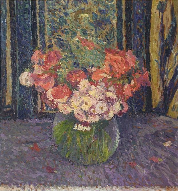 Vase of Flowers by Henri Martin — Oil Painting Reproduction