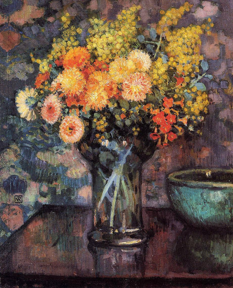 Vase of Flowers by Theo van Rysselberghe — Oil Painting Reproduction