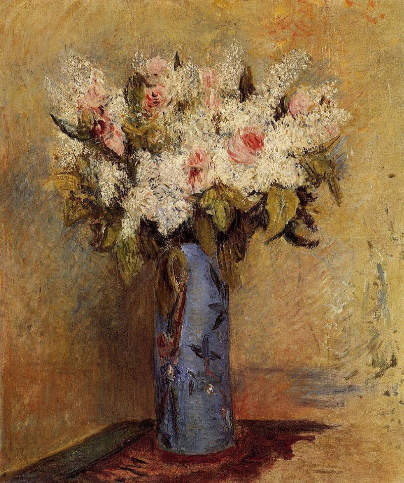 Vase of Lilacs and Roses by Pierre-Auguste Renoir — Oil Painting Reproduction