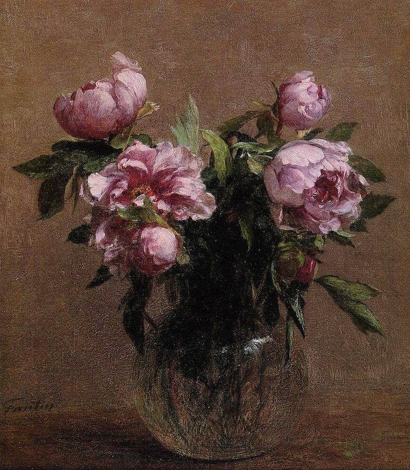Vase of Peonies by Henri Fantin-Latour — Oil Painting Reproduction
