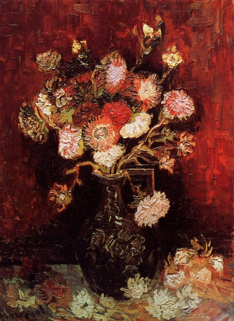 Vase with Asters and Phlox by Vincent van Gogh — Oil Painting Reproduction