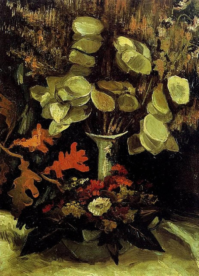 Vase with Honesty by Vincent van Gogh — Oil Painting Reproduction