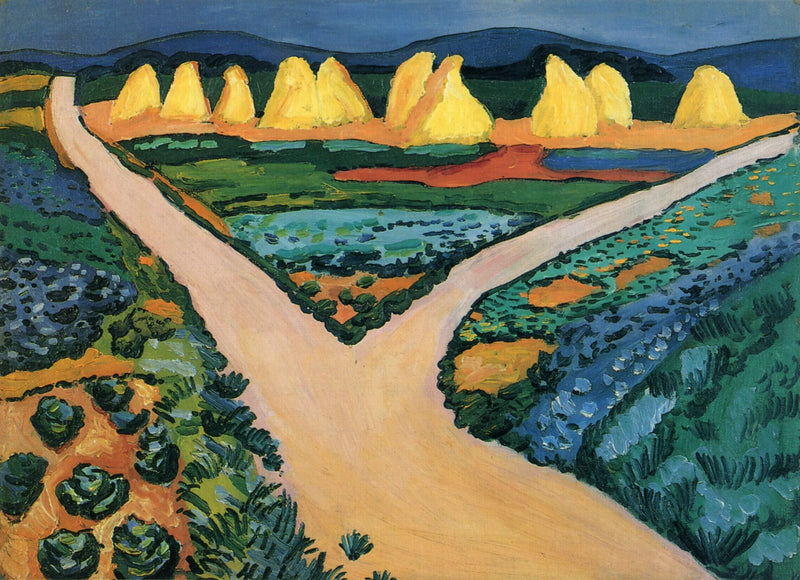 Vegetable fields by August Macke — Oil Painting Reproduction