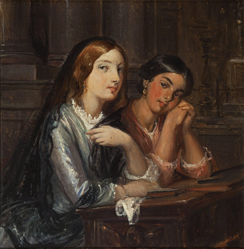 Venetian Women in a Church by Wilhelm Marstrand — Oil Painting Reproduction