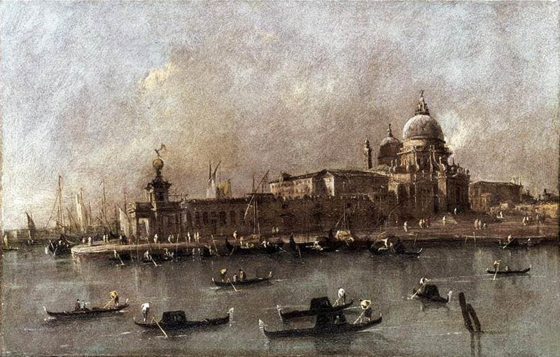 Venice: A View of the Entrance to the Grand Canal by Francesco Guardi — Oil Painting Reproduction