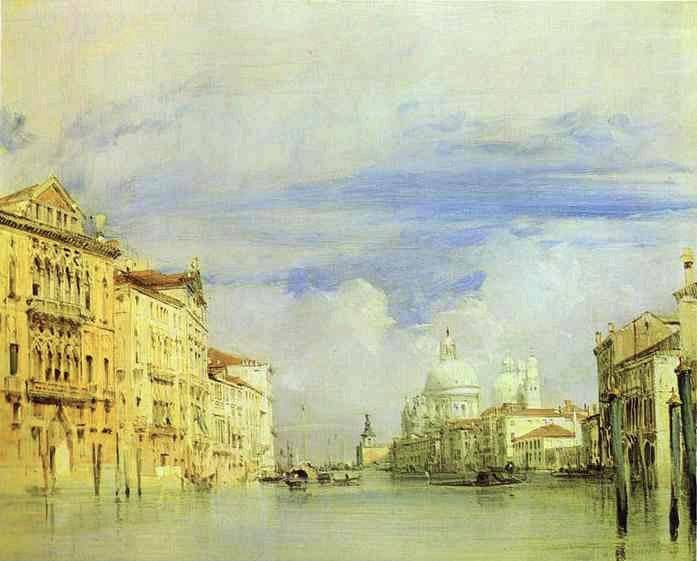Venice. The Grand Canal. by Richard Parkes Bonington — Oil Painting Reproduction