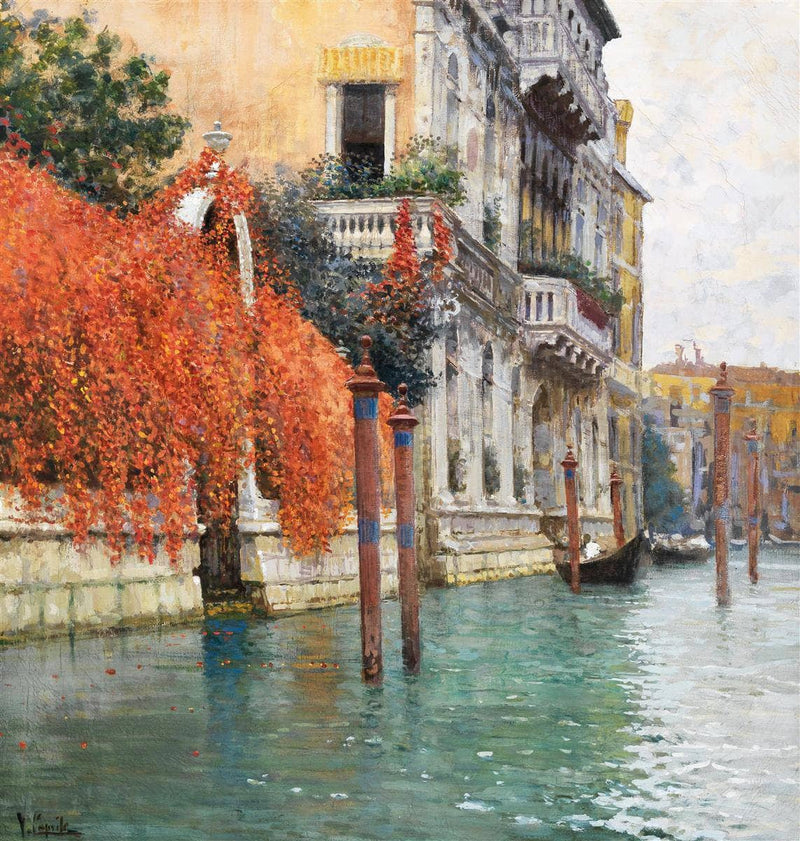 Venice, the Grand Canal by Vincenzo Caprile — Oil Painting Reproduction