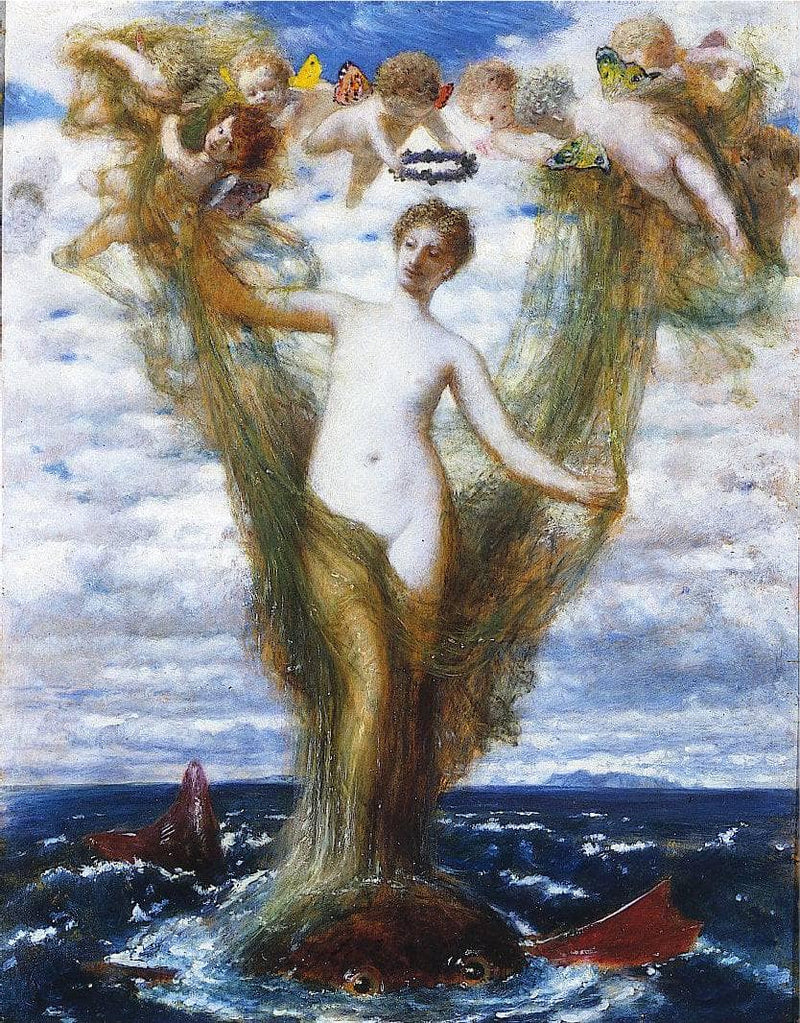 Venus Anadyomene by Arnold Böcklin — Oil Painting Reproduction