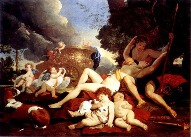 Venus and Adonis by Nicolas Poussin — Oil Painting Reproduction