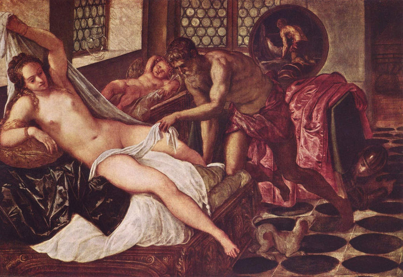 Venus and Mars Surprised by Vulcan by Tintoretto — Oil Painting Reproduction