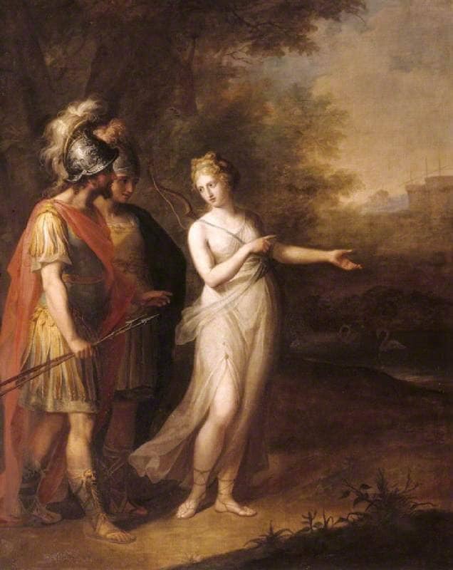 Venus Directing Aeneas and Achates to Carthage by Angelica Kauffman — Oil Painting Reproduction
