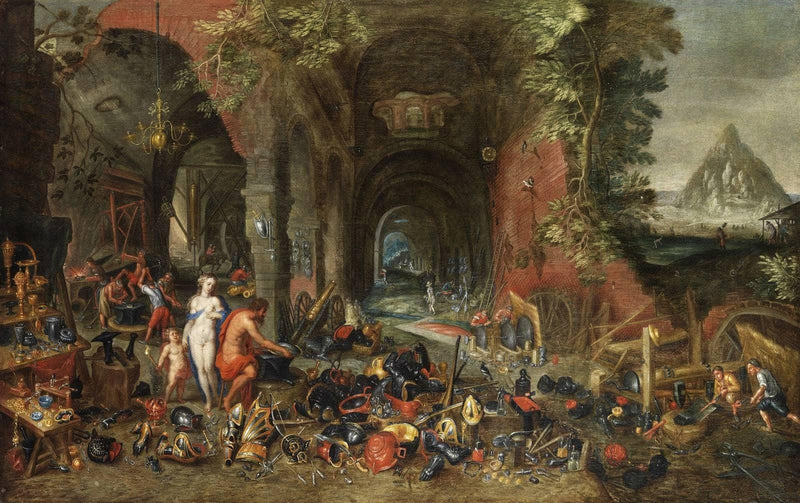 Venus in the Forge of Vulcan by Jan Brueghel the Elder — Oil Painting Reproduction