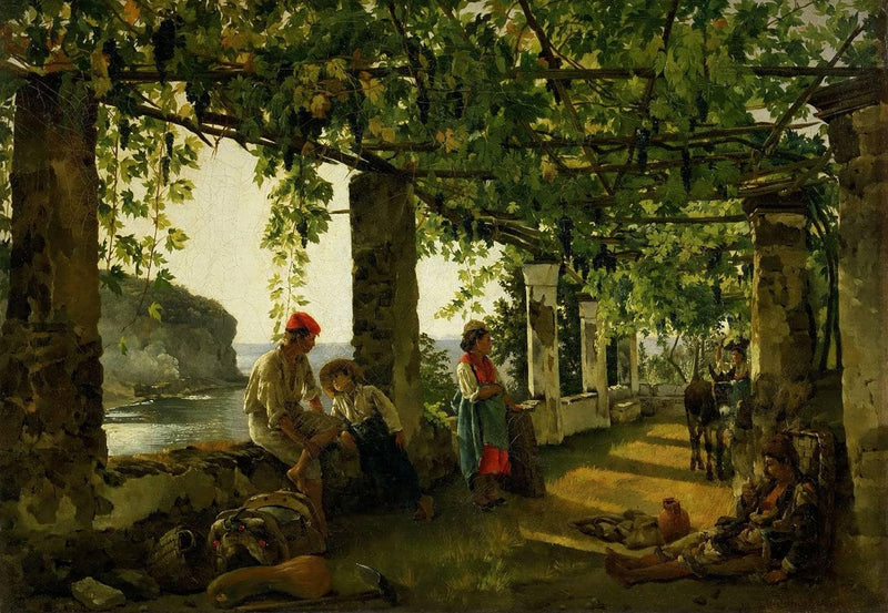Veranda entwined with grapes by Sylvester Shchedrin — Oil Painting Reproduction