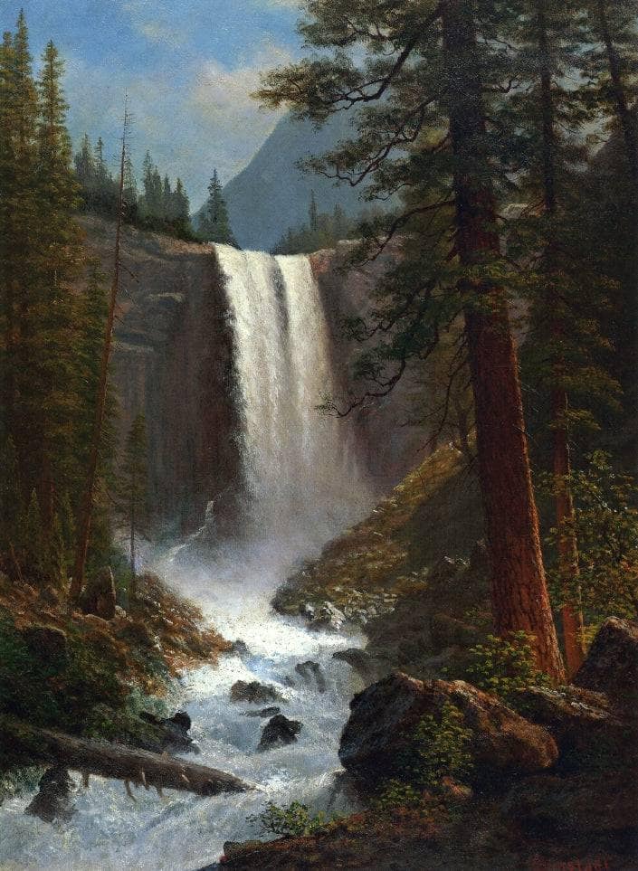 Vernal Falls by Albert Bierstadt — Oil Painting Reproduction