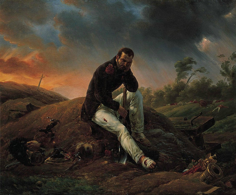 The soldier on the field of battle or, the last grenadier of Waterloo by Horace Vernet — Oil Painting Reproduction