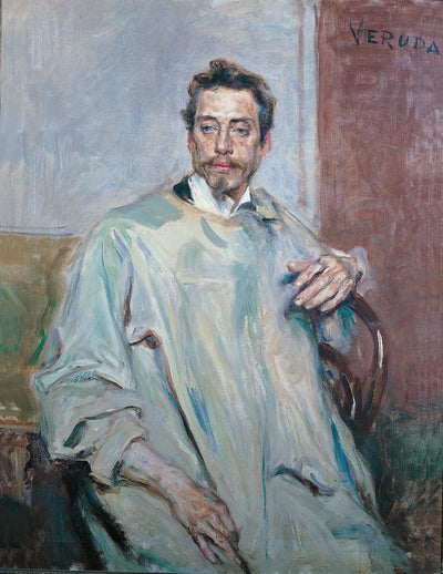 Portrait of the sculptor, Giovanni Mayer (1863-1946) in study