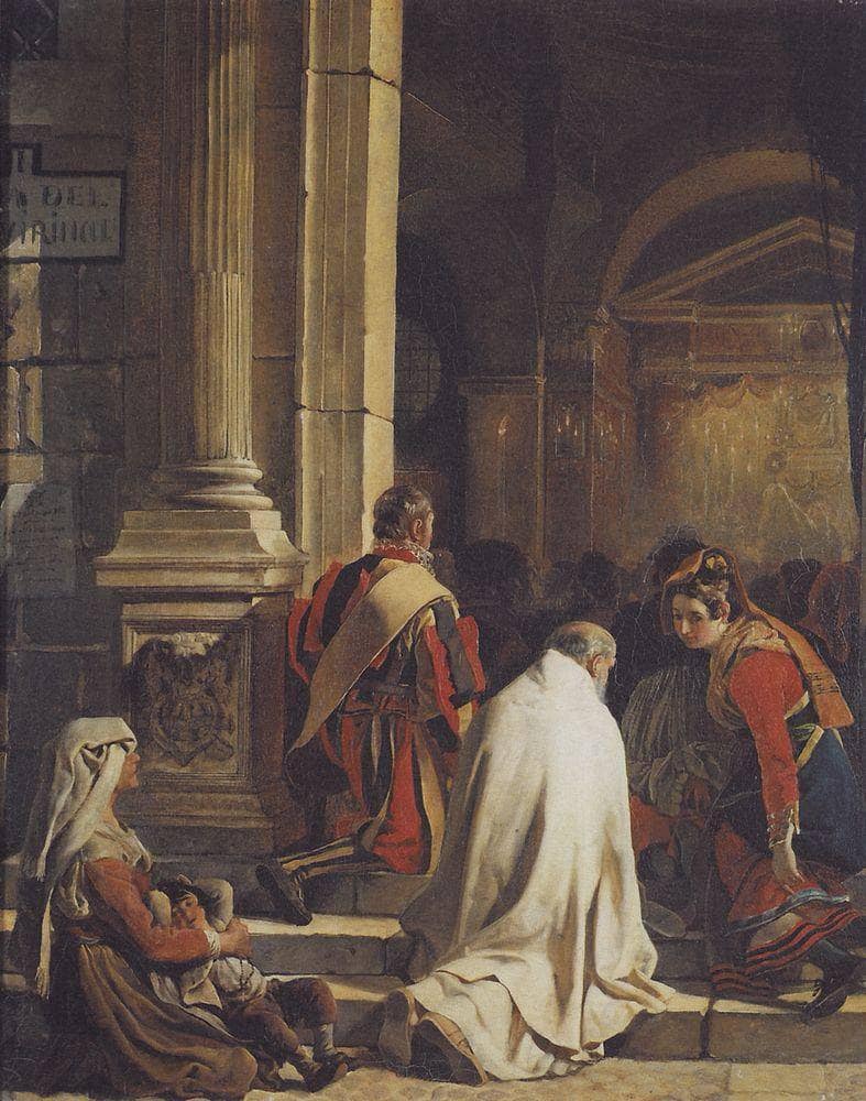 Vespers by Karl Bryullov — Oil Painting Reproduction