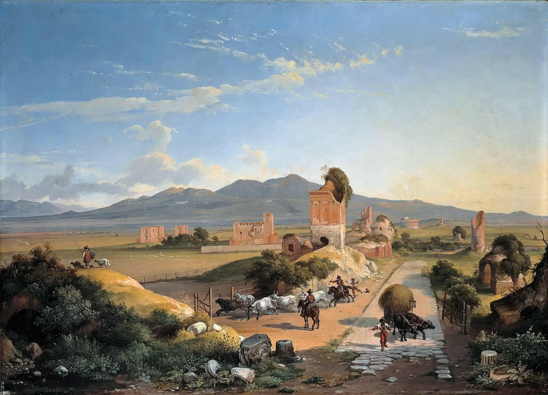 Via Appia by Franz Ludwig Catel — Oil Painting Reproduction