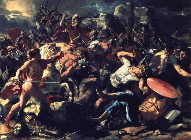 Victory of Joshua over Amorites by Nicolas Poussin — Oil Painting Reproduction