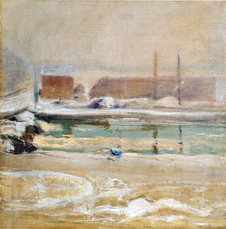 View from the Holley House, Winter by John Henry Twachtman — Oil Painting Reproduction
