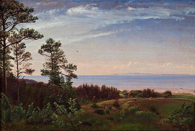 View from the North Coast of Zealand across the Kattegat with Kullen in the Background in living room
