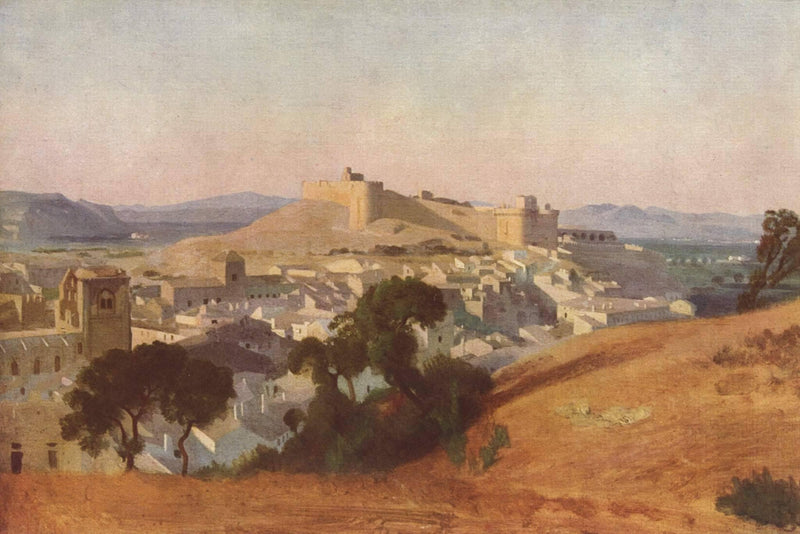 View from Villeneuve Lés Avignon, Saint André Fort by Camille Corot — Oil Painting Reproduction