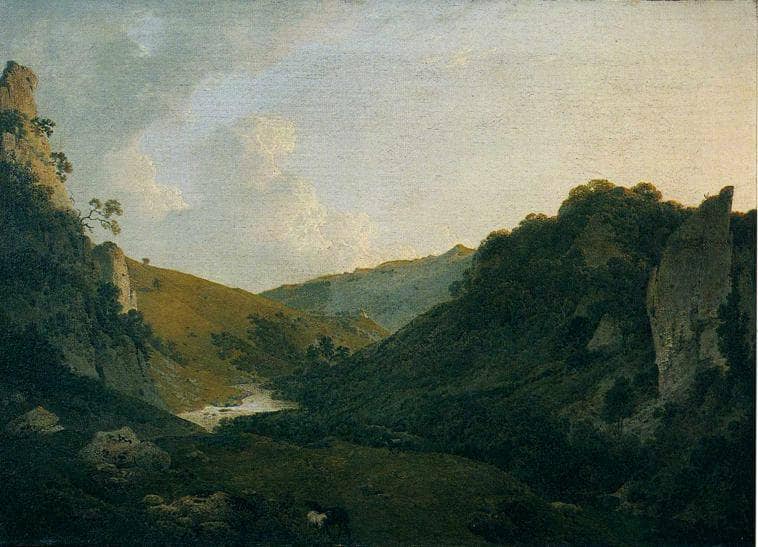 View in Dovedale by Joseph Wright — Oil Painting Reproduction