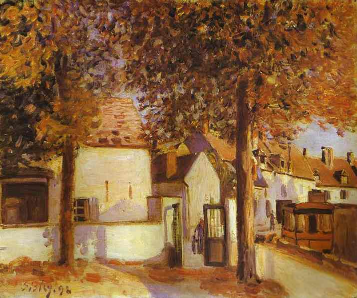 View in Moret by Alfred Sisley — Oil Painting Reproduction