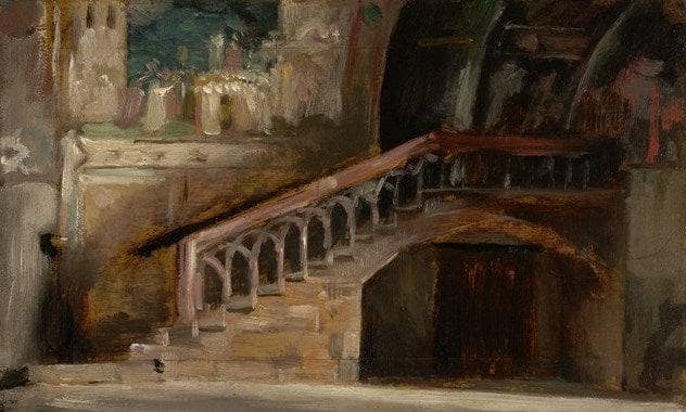 View in the Lower Church of San Francesco, Assisi by Carolus-Duran — Oil Painting Reproduction