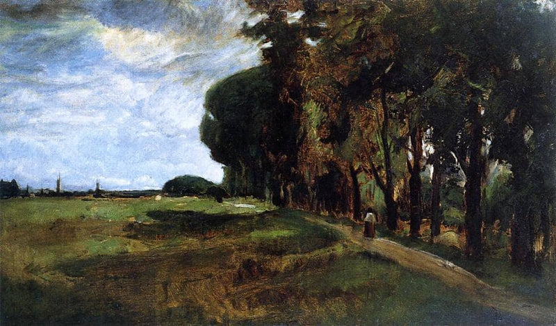 View near Polling by John Henry Twachtman — Oil Painting Reproduction
