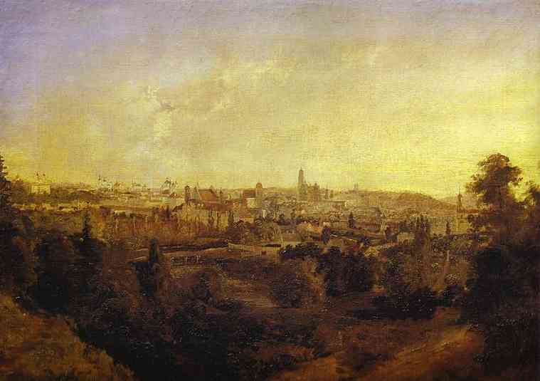 View of a Town (Grodno) by Maxim Vorobiev — Oil Painting Reproduction