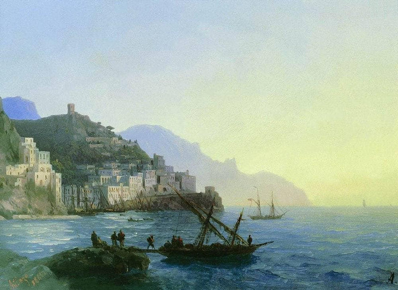 View of Amalfi by Ivan Aivazovsky — Oil Painting Reproduction