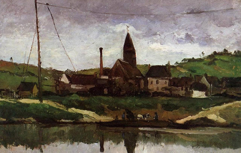 View of Bonnieres by Paul Cezanne — Oil Painting Reproduction