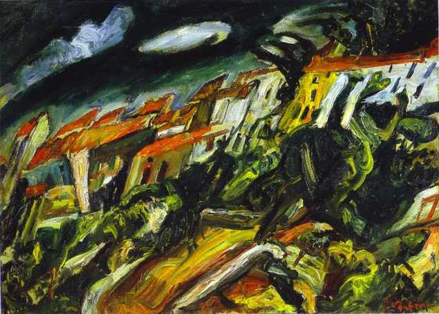 View of Ceret by Chaim Soutine — Oil Painting Reproduction