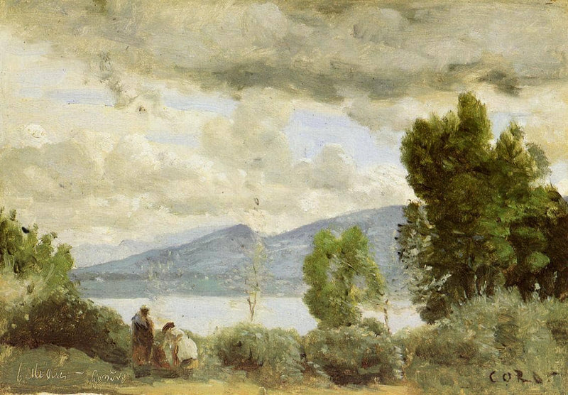 View of Chalet de Chenes, Bellvue, Geneva by Camille Corot — Oil Painting Reproduction